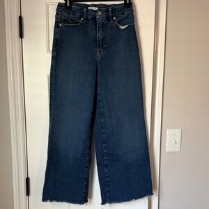Good American Dark Blue Wide Leg Jeans
